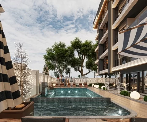 Elegant Turnkey Affordable Apartments for sale in Alanya from Project
