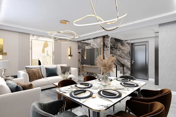 Роскошная жизнь: потрясающие апартаменты 1+1 и пентхаусы 2+1 в Алании, Дермиташ