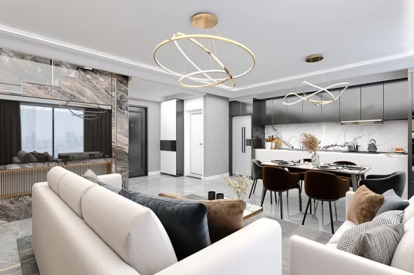 Роскошная жизнь: потрясающие апартаменты 1+1 и пентхаусы 2+1 в Алании, Дермиташ