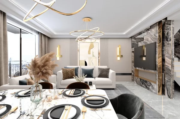 Роскошная жизнь: потрясающие апартаменты 1+1 и пентхаусы 2+1 в Алании, Дермиташ