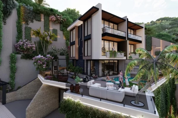 Alanya Tepe Mahallesi'nde Muhteşem Deniz Manzaralı Satılık 3+1 Villa