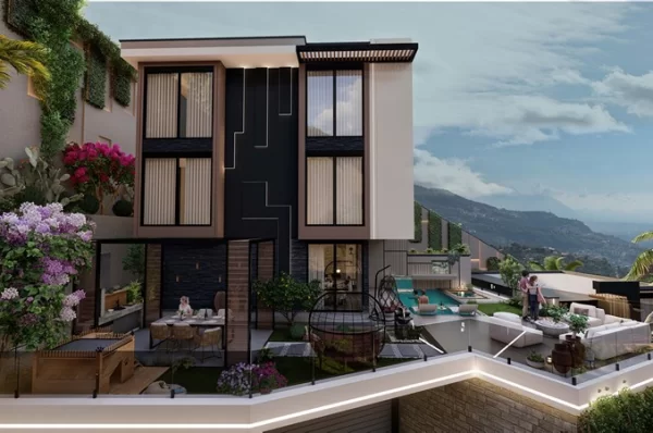 Alanya Tepe Mahallesi'nde Muhteşem Deniz Manzaralı Satılık 3+1 Villa