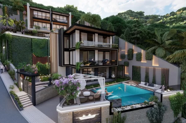 Alanya Tepe Mahallesi'nde Muhteşem Deniz Manzaralı Satılık 3+1 Villa