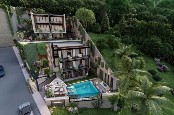 Alanya Tepe Mahallesi'nde Muhteşem Deniz Manzaralı Satılık 3+1 Villa