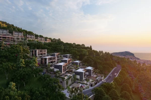 Alanya'nın Tercih Edilen Tepe Mahallesi'nde Satılık Lüks 4+1 Deniz Manzaralı Villa