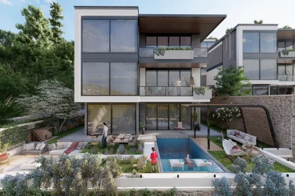 Alanya'nın Tercih Edilen Tepe Mahallesi'nde Satılık Lüks 4+1 Deniz Manzaralı Villa