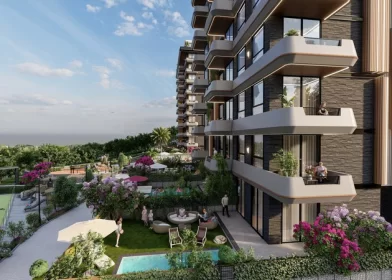 Alanya Oba Mahallesi'nde Deniz Manzaralı Yeni İnşa Edilmiş Daireler
