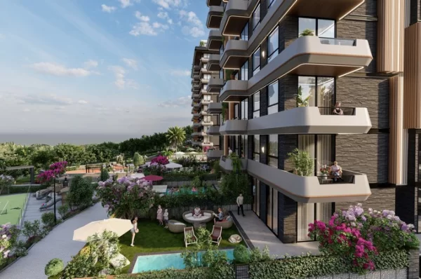 Alanya Oba Mahallesi'nde Deniz Manzaralı Yeni İnşa Edilmiş Daireler
