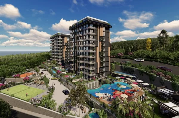 Alanya Oba Mahallesi'nde Deniz Manzaralı Yeni İnşa Edilmiş Daireler