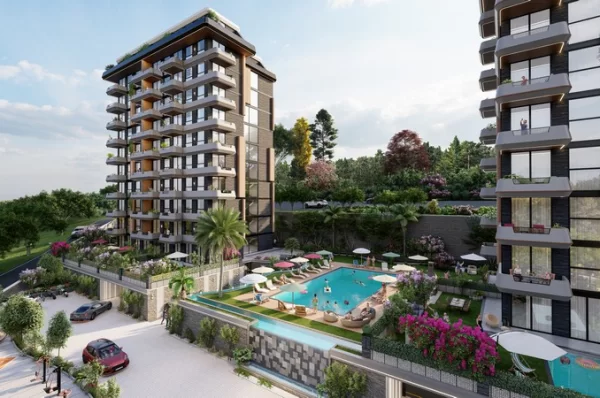 Alanya Oba Mahallesi'nde Deniz Manzaralı Yeni İnşa Edilmiş Daireler