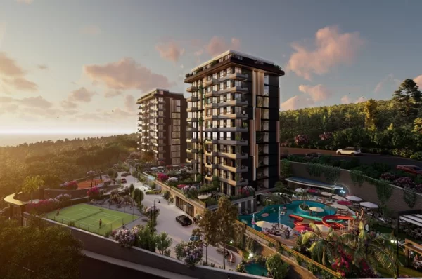 Alanya Oba Mahallesi'nde Deniz Manzaralı Yeni İnşa Edilmiş Daireler