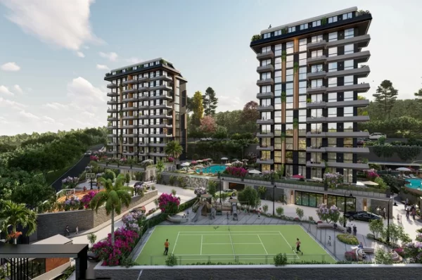 Alanya Oba Mahallesi'nde Deniz Manzaralı Yeni İnşa Edilmiş Daireler
