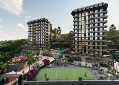 Newly Built Apartments in Alanya's Oba Neighborhood with Sea Views