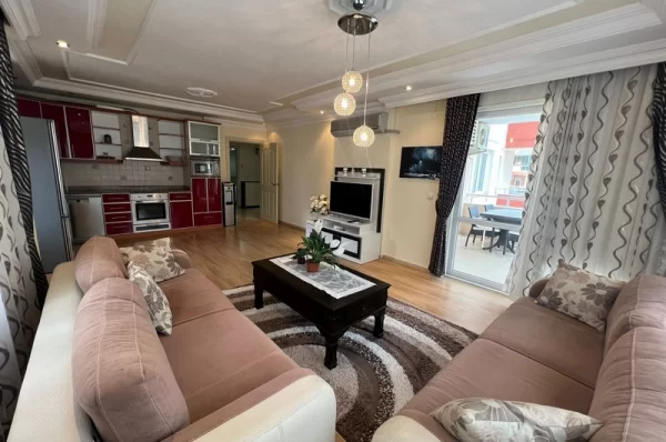 Plaja Sadece 250 Metre Uzaklıkta Full Eşyalı 125m2 Daire