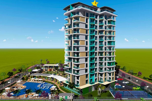 Luxurious 1+1 Apartment for Sale in Alanya's Premier Complex: Experience Modern Living