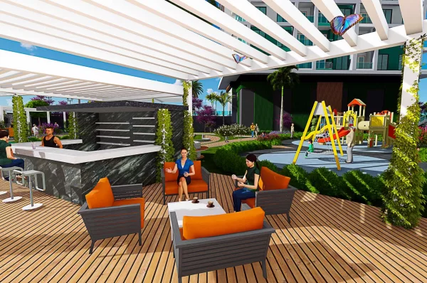 Luxurious 1+1 Apartment for Sale in Alanya's Premier Complex: Experience Modern Living
