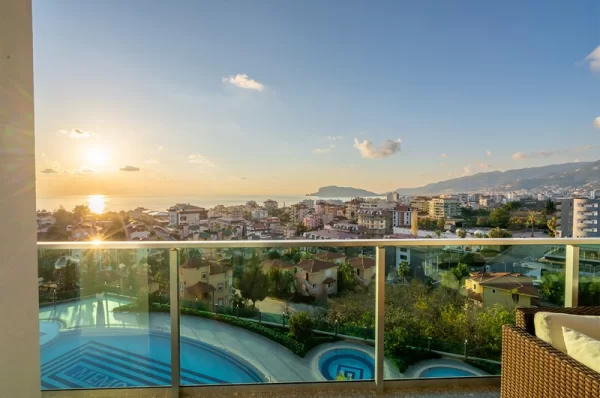 2+1 Property for Sale in Alanya with Modern Furniture and Exquisite Alanya View