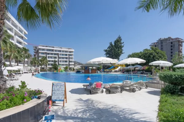 In the Lush Nature Fully Furnished 2+1 Apartment for Sale in alanya,Demirtas