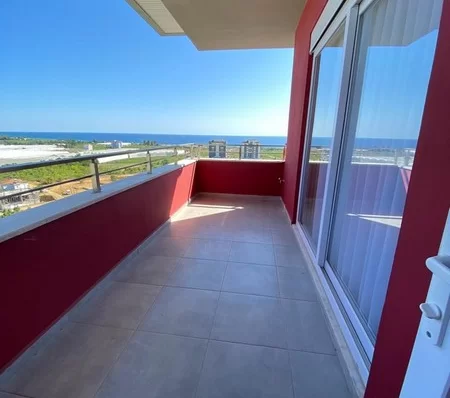 Furnished 4 + 1 Duplex Apartment with a Pool and a Charming Sea View