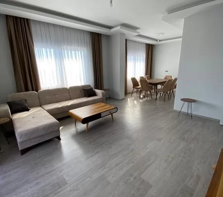 Furnished 4 + 1 Duplex Apartment with a Pool and a Charming Sea View