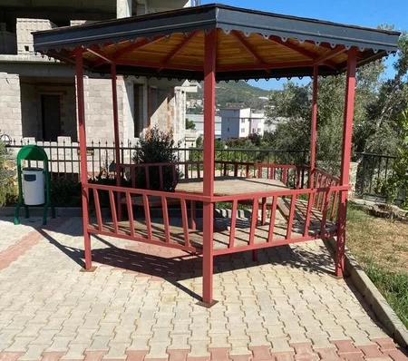 Furnished 4 + 1 Duplex Apartment with a Pool and a Charming Sea View