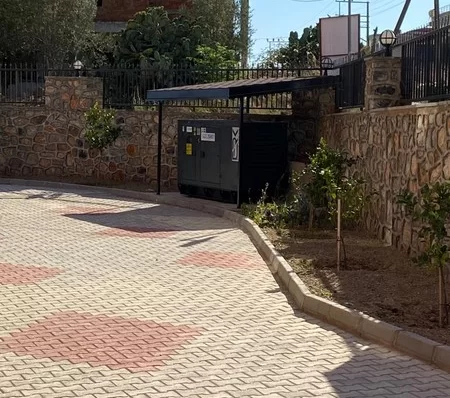 Furnished 4 + 1 Duplex Apartment with a Pool and a Charming Sea View