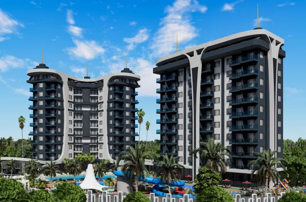 Alanya'nın En Lüks Sitesinde Deniz Manzaralı 1+1 ve 2+1 Taksitli Satılık Daireler