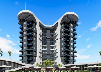 Alanya'nın En Lüks Sitesinde Deniz Manzaralı 1+1 ve 2+1 Taksitli Satılık Daireler