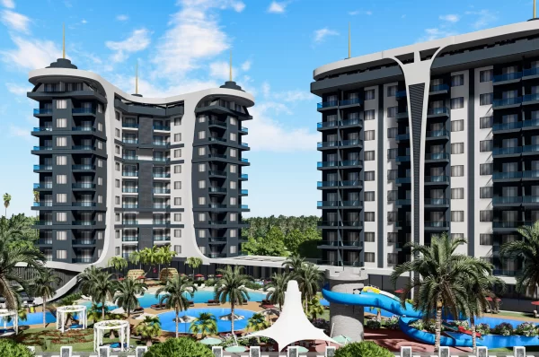 Alanya'nın En Lüks Sitesinde Deniz Manzaralı 1+1 ve 2+1 Taksitli Satılık Daireler