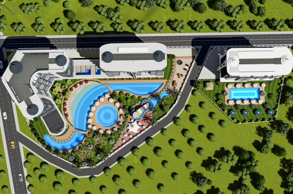 Alanya'nın En Lüks Sitesinde Deniz Manzaralı 1+1 ve 2+1 Taksitli Satılık Daireler