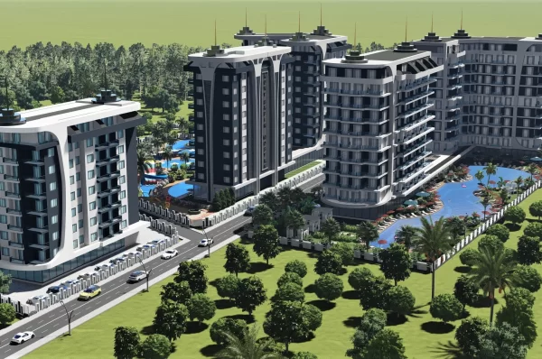 Alanya'nın En Lüks Sitesinde Deniz Manzaralı 1+1 ve 2+1 Taksitli Satılık Daireler
