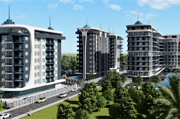 Alanya'nın En Lüks Sitesinde Deniz Manzaralı 1+1 ve 2+1 Taksitli Satılık Daireler