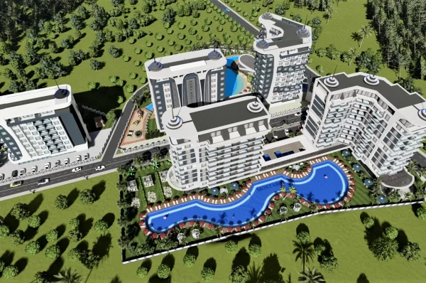 Alanya'nın En Lüks Sitesinde Deniz Manzaralı 1+1 ve 2+1 Taksitli Satılık Daireler