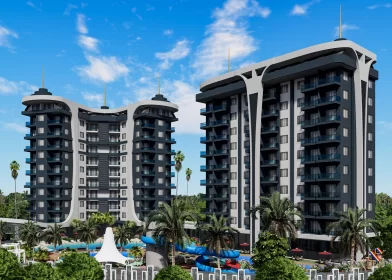 Sea View 1+1 and 2+1 Properties with Installment for Sale in the Most Luxurious Society of Alanya