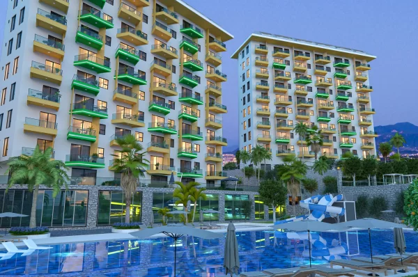 Alanya'da Ayrıcalıklı Yaşam Vahası ve Tek Yatak Odalı Satılık Gayrimenkul
