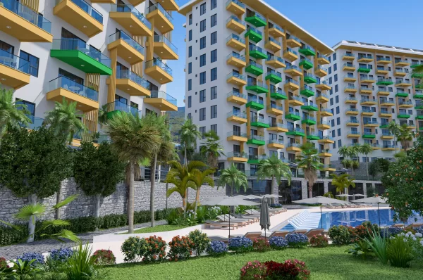 Alanya'da Ayrıcalıklı Yaşam Vahası ve Tek Yatak Odalı Satılık Gayrimenkul