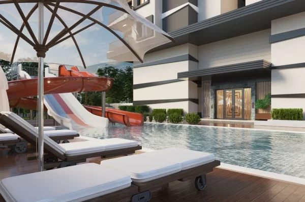Just 100 Meters to Sea Newly Apartments and Penthouses for Sale in Alanya