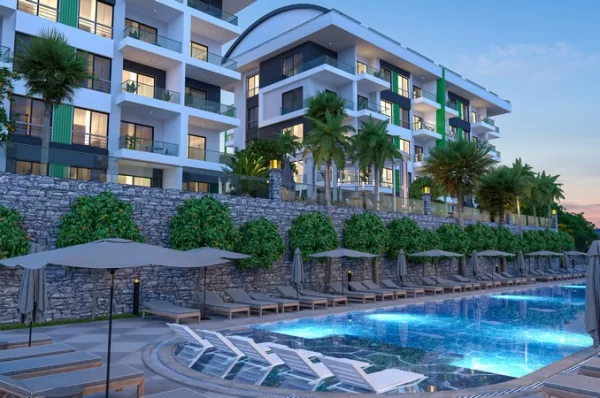 Alanya'nın Prestijli Tesisinde Satılık Tek Yatak Odalı Daireler ve İki Yatak Odalı Penthouselar